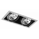 Foco Kardan PRO2 empotrar para 2 Lámpara AR111/QR111 Blanco, Gris ó Negro H182mm